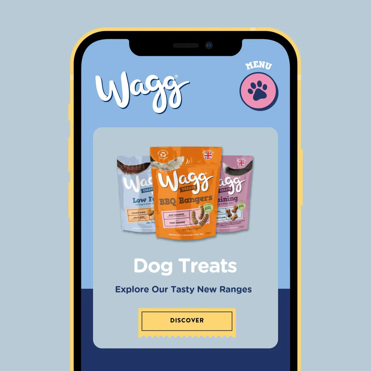 Wagg pet foods web design agency bluestone98